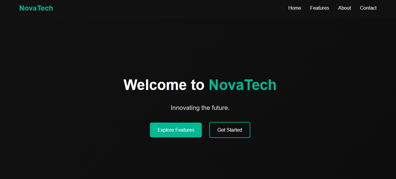 NovaTech Landing Page
